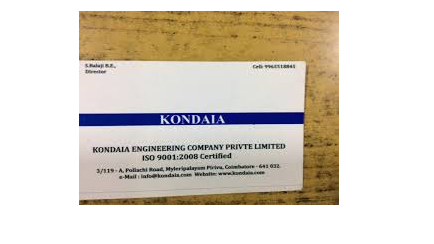 Kondaia Engineering Company Pvt. Ltd. Kondaia Engineering Company Pvt. Ltd.