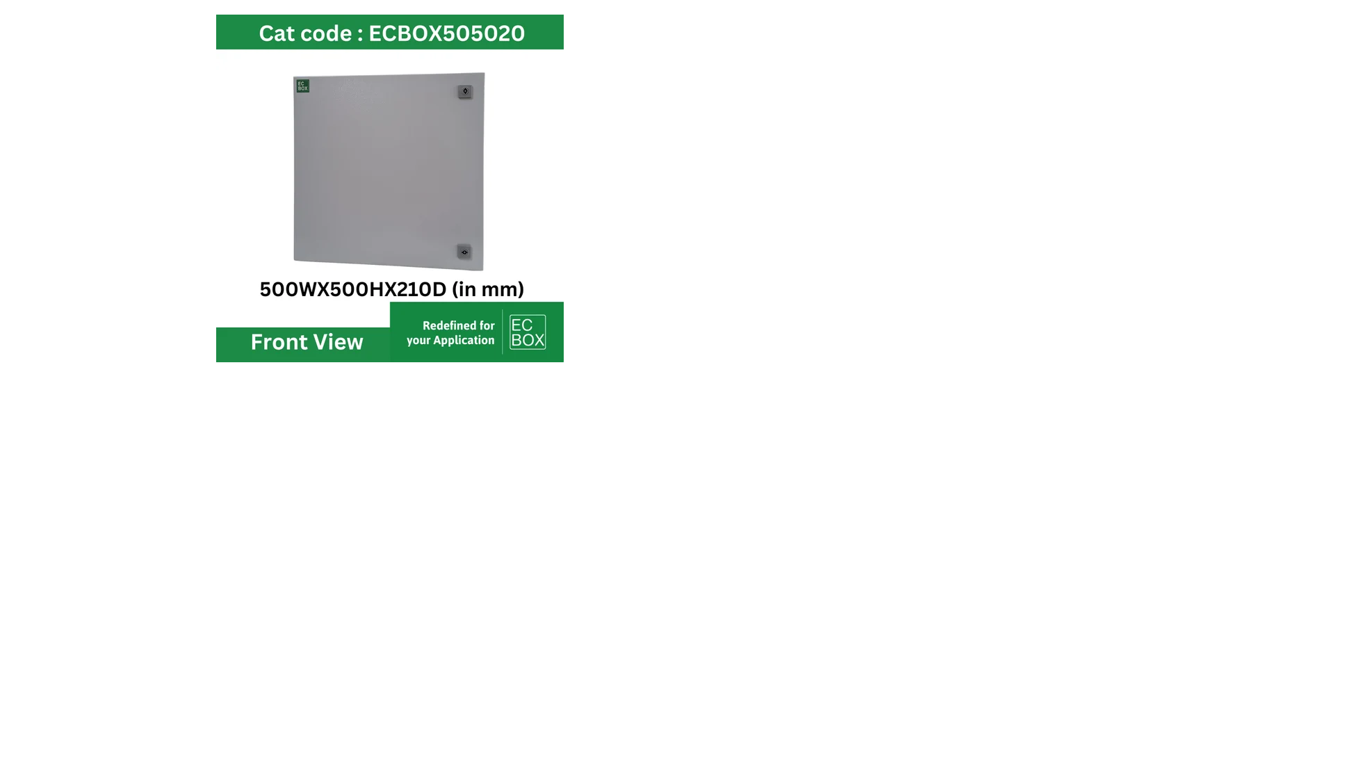 Control Panel Box - ECBOX505020 Control Panel Box - ECBOX505020