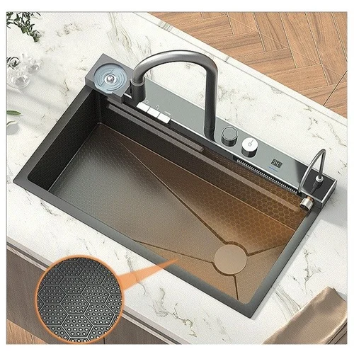 Futura S.S 304 Single Bowl Handmade 30 X 18 x 9.2" Black Nano Coated Waterfall Kitchen Sink manual Futura S.S 304 Single Bowl Handmade 30 X 18 x 9.2" Black Nano Coated Waterfall Kitchen Sink manual
