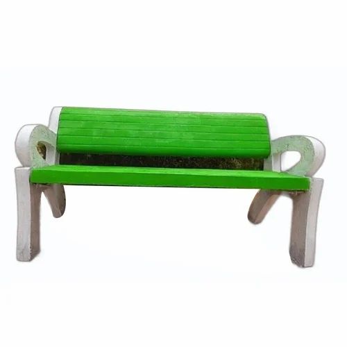 3 Seater Green RCC Garden Bench, With Backrest 3 Seater Green RCC Garden Bench, With Backrest
