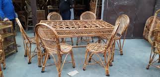 Cane Dining Table Set Cane Dining Table Set
