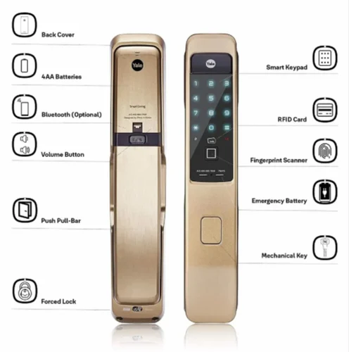 Smart Door Lock YMI70A_ Red Gold Smart Door Lock YMI70A_ Red Gold