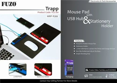 Trapp Mouse Pad With USB Hub & Stationery Holder Trapp Mouse Pad With USB Hub & Stationery Holder
