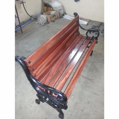 Modern With Arm Rest Wooden Finish Garden Bench, With Back Modern With Arm Rest Wooden Finish Garden Bench, With Back